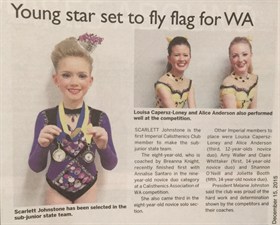 Young star set to fly the flag for WA